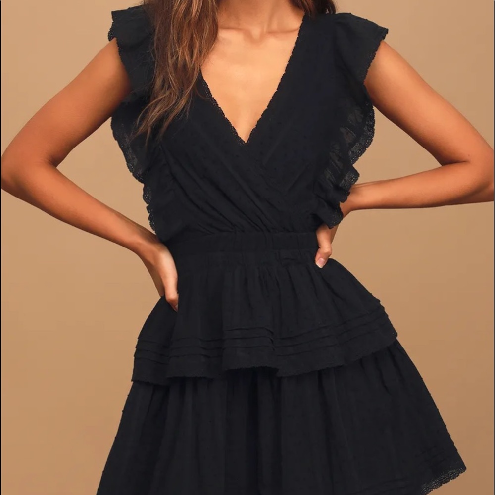 Lulus Riffled Mini Dress - Picture 2 of 5